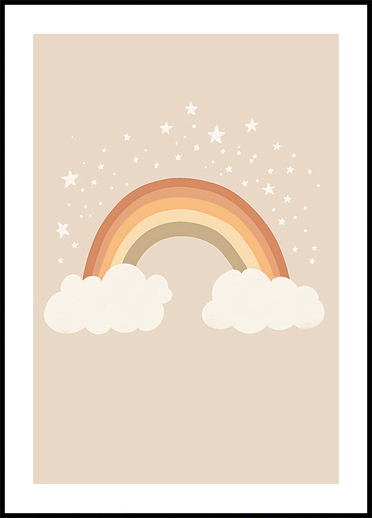 Warmer Regenbogen und Sterne Poster - Posterbox.dk