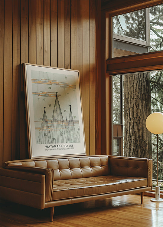 Watanabe Seitei Skyscape Japanischer Vogel fliegendes Poster - Posterbox.dk