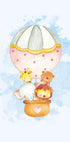 Aquarell-Tiere im Heißluftballon-Poster - Posterbox.dk