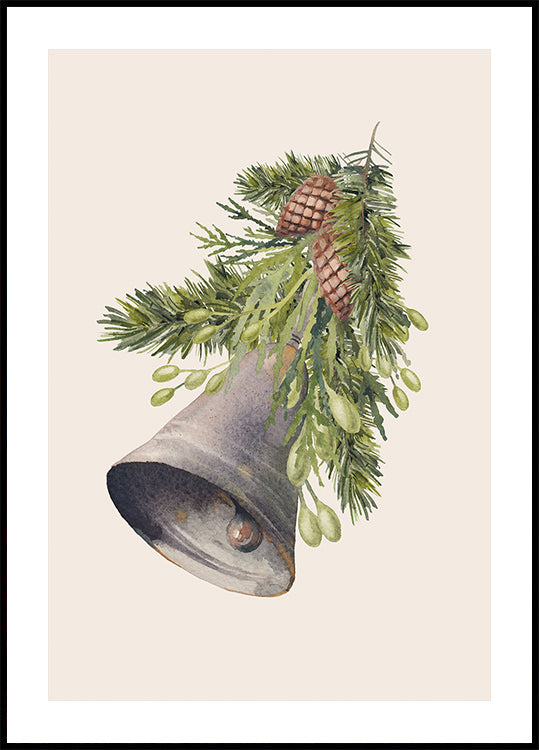 Aquarell-Weihnachtsglocken-Poster - Posterbox.dk