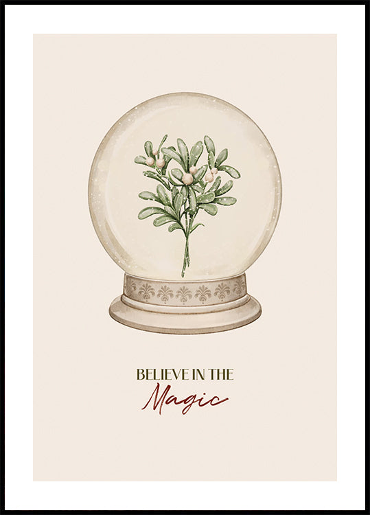 eine Schneekugel mit Blumen darin