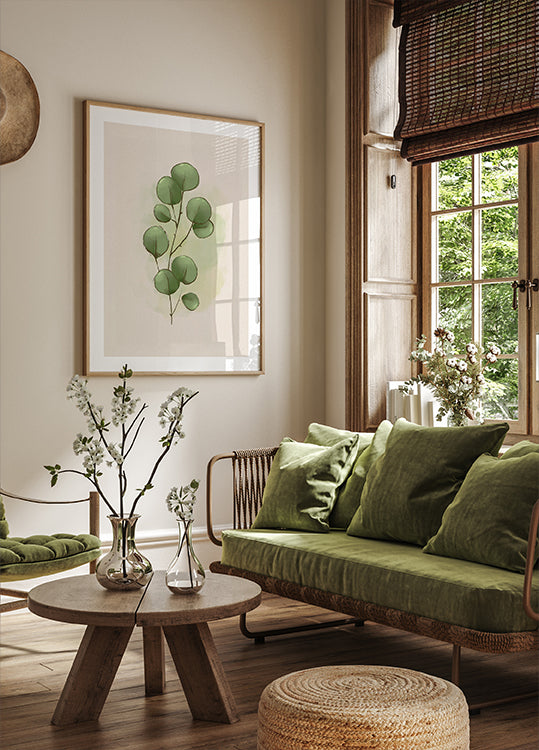 Aquarell Eukalyptus Botanisches Poster - Posterbox.dk