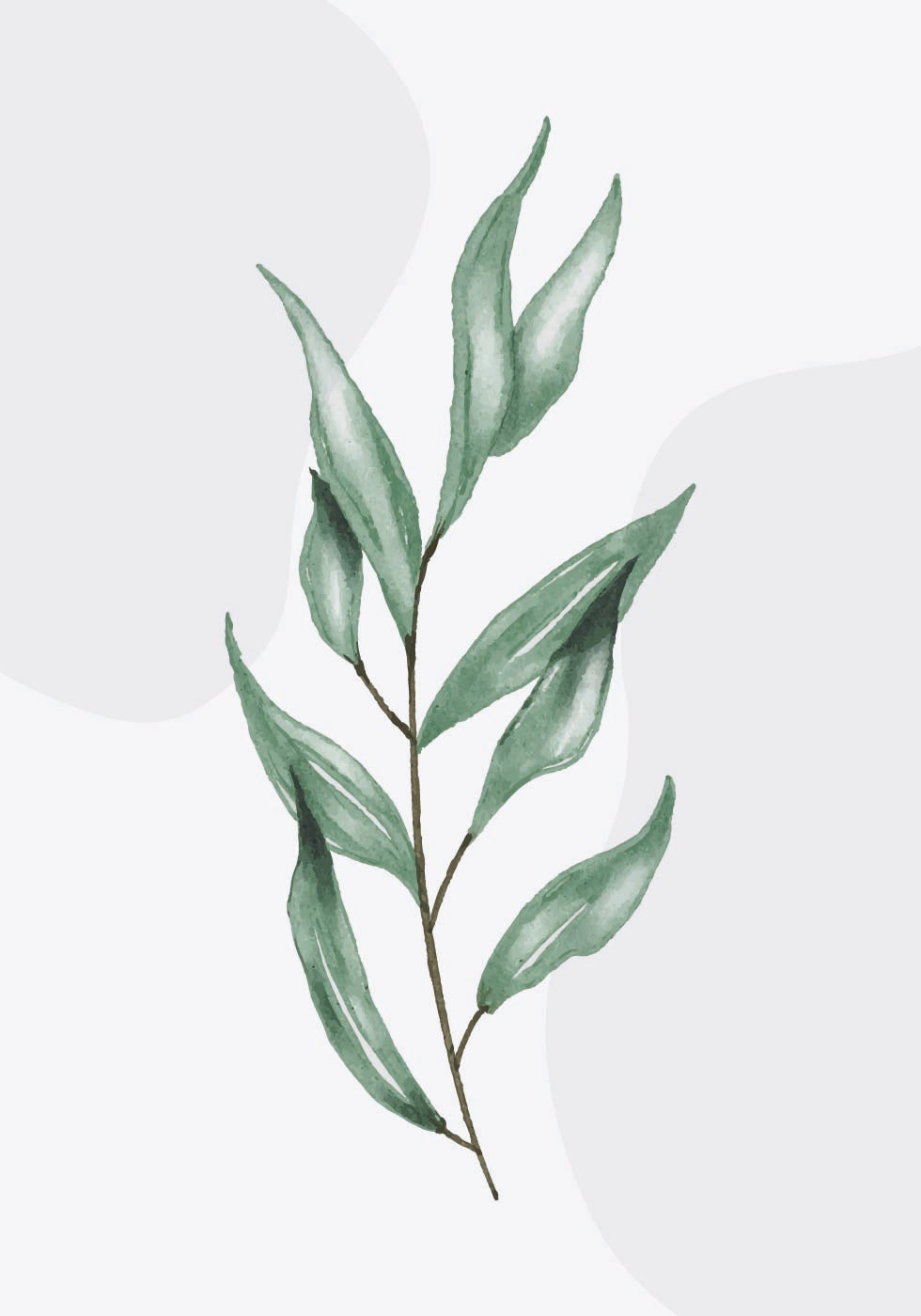 Aquarell-Blatt-Poster - Posterbox.dk