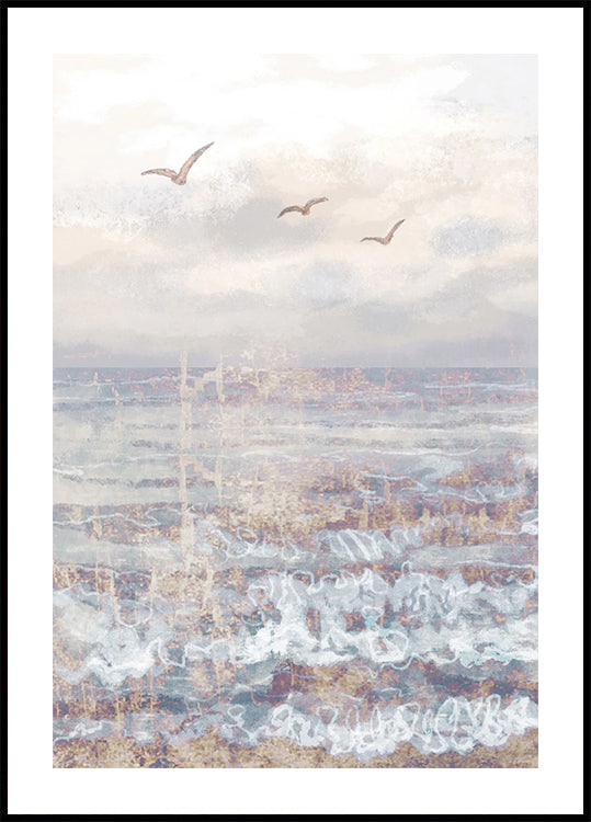 Aquarell-Meerblick-Serenity-Poster - Posterbox.dk