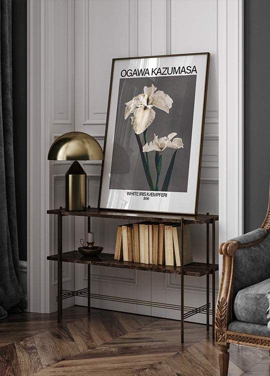 Weißer Iris-Druck, Ogawa Kazumasa Poster - Posterbox.dk