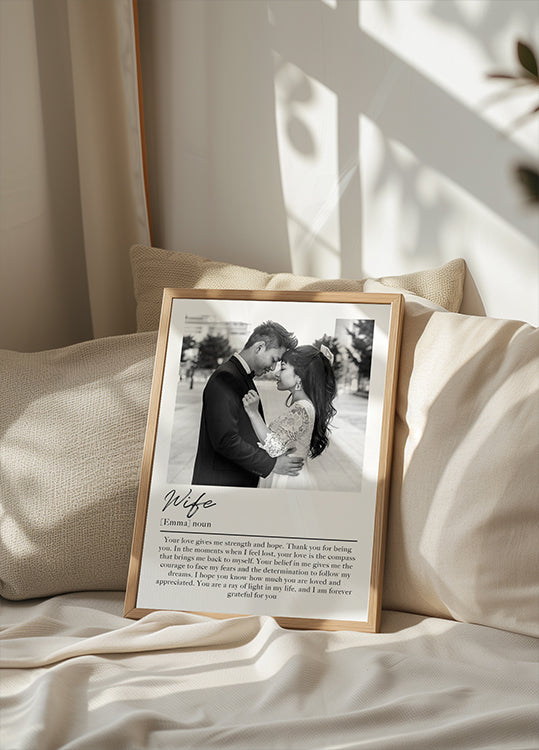 Personalisiertes Ehefrau-Poster - Posterbox.dk