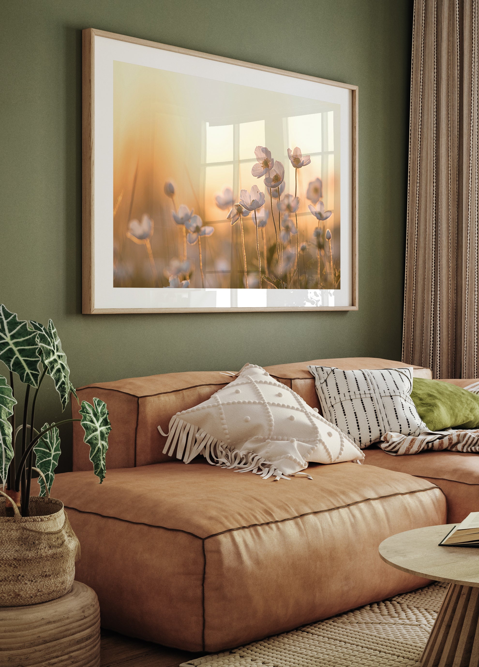 Wilde Anemone bei Sonnenuntergang Poster - Posterbox.dk