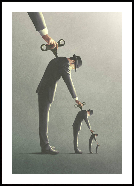 Windup Repeat, surreales rekursives Kontrollposter - Posterbox.dk