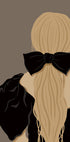 Frau mit schwarzer Schleife Poster - Posterbox.dk