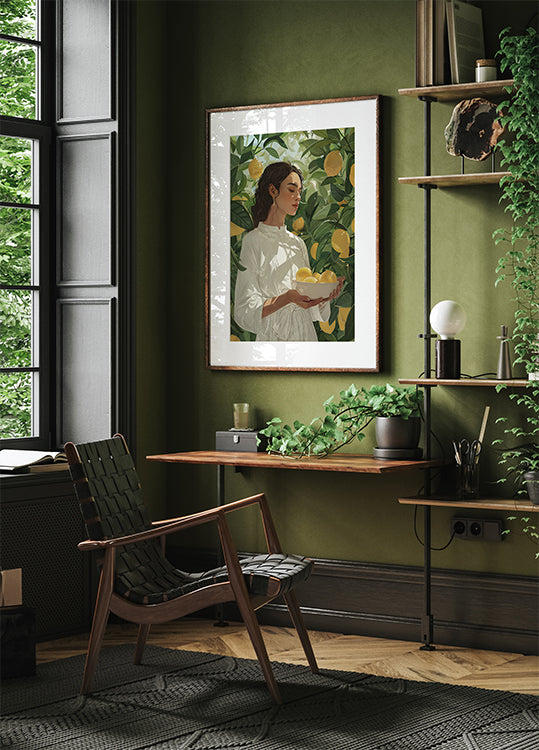 Frau mit Zitronen Poster - Posterbox.dk