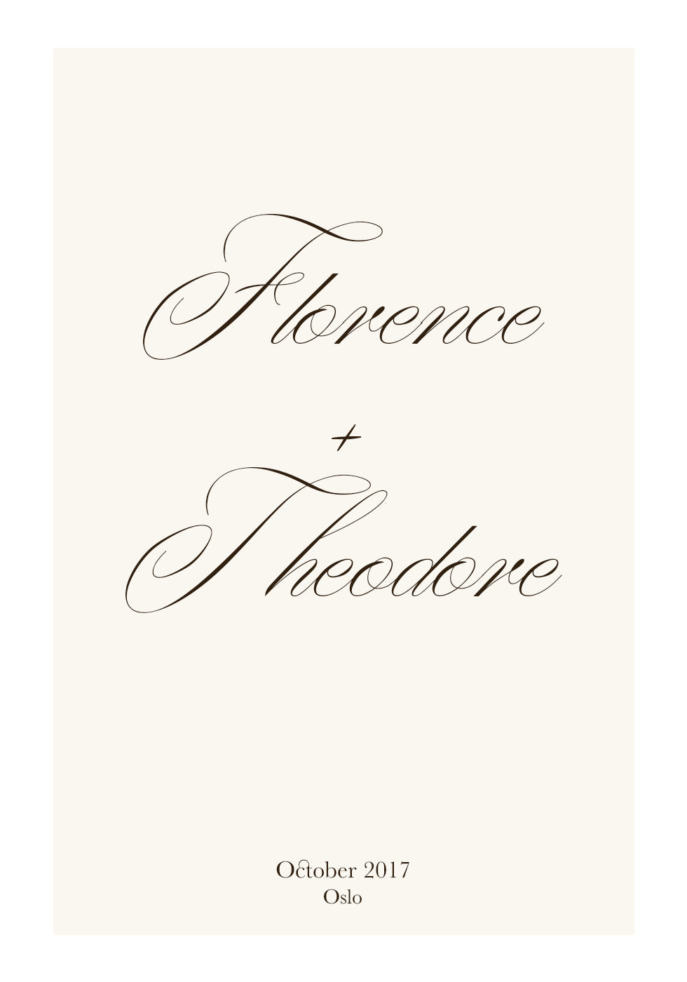 Du + ich, Paarnamen-Poster - Posterbox.dk