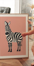 Zebra-Illustrationsposter - Posterbox.dk