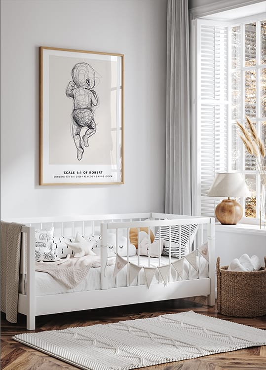 Persönliches Geburtsposter - Posterbox.dk