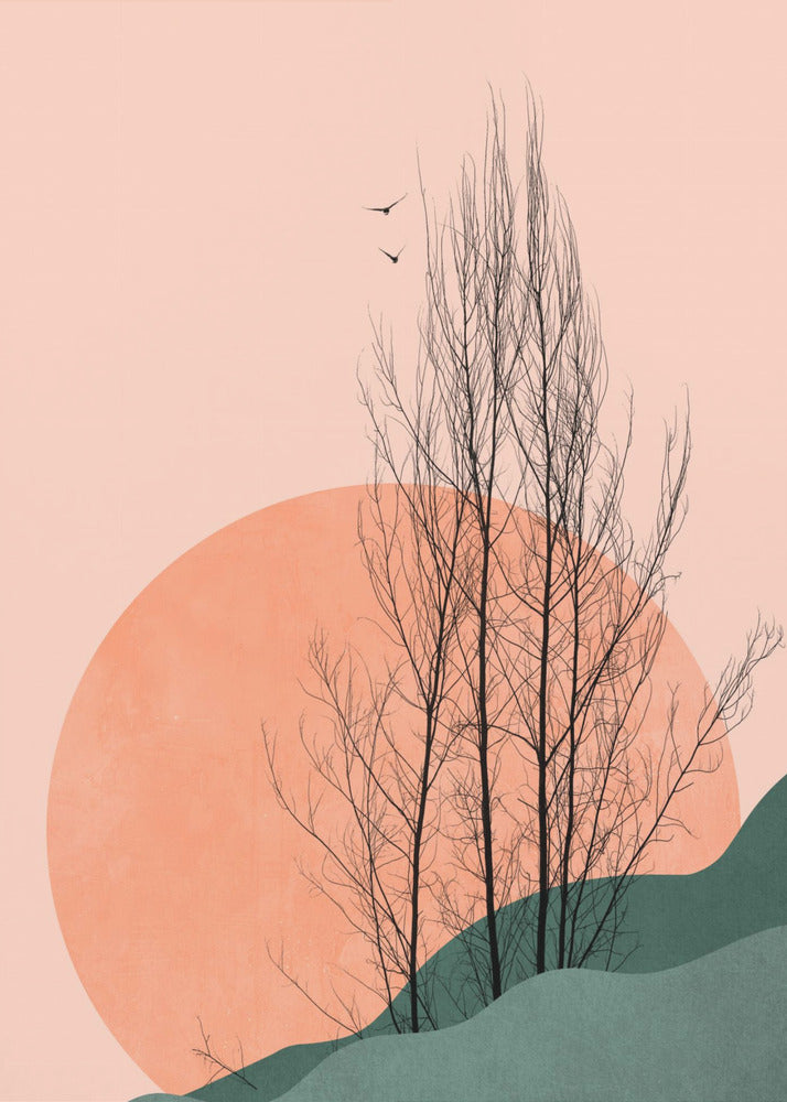 Poster mit Erinnerungen an den Sonnenuntergang