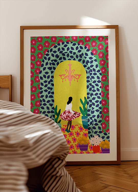 Floral Portal Girl - Posterbox