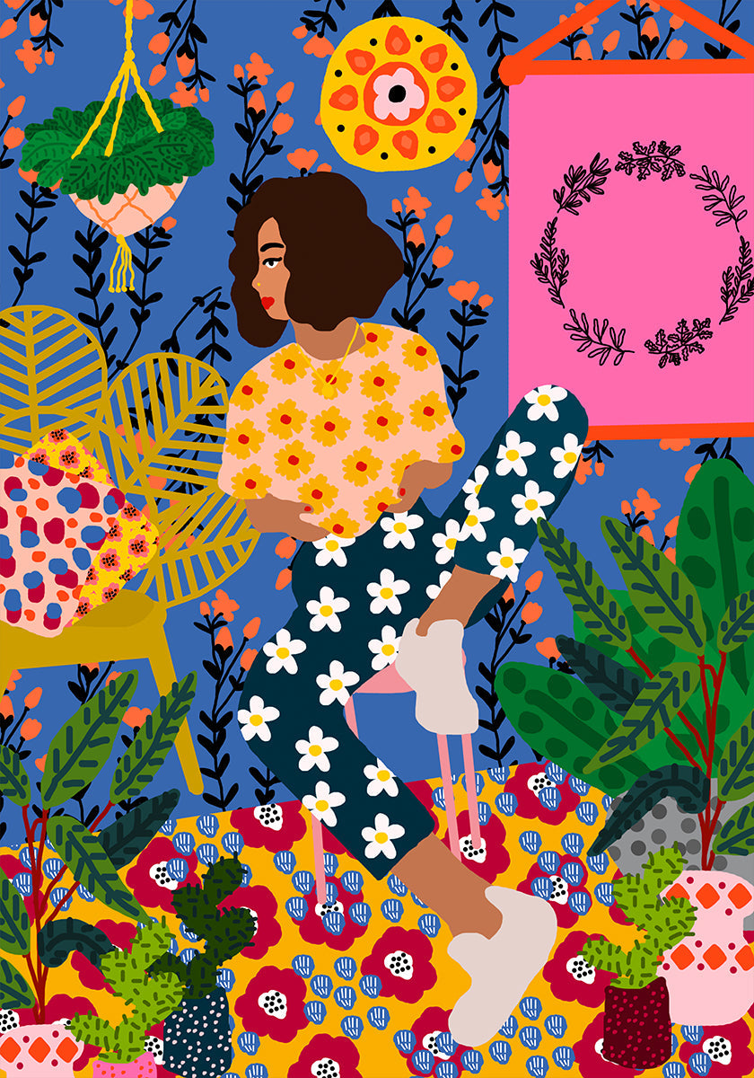 Floral Retreat Girl - Posterbox