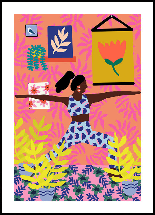 Yoga Warrior Position - Posterbox
