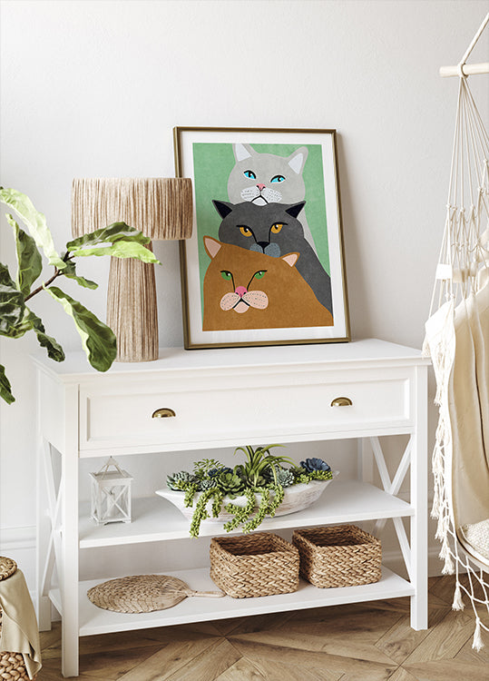 Cat Trio Plakat - Posterbox