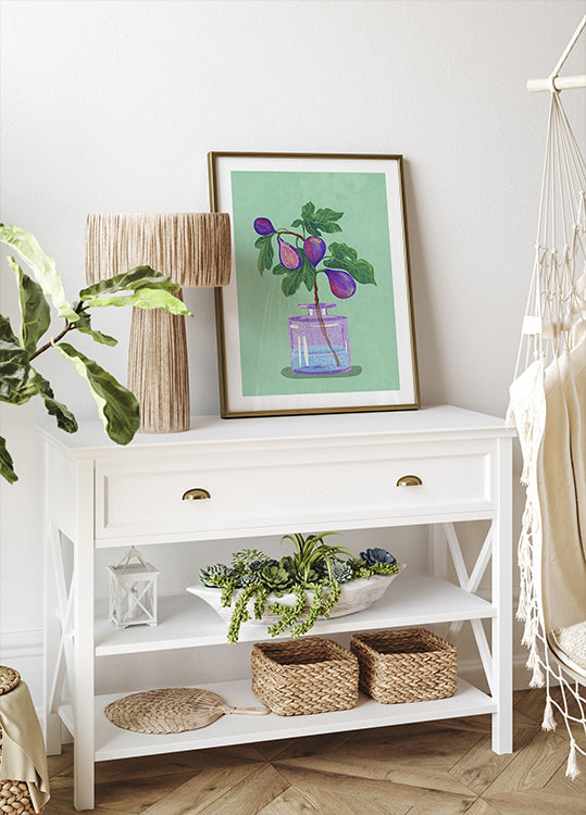 Figs Branch In Vase Plakat - Posterbox