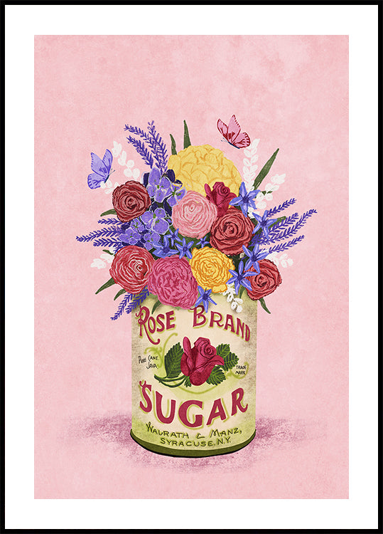 Flowers In a vintage Can  Plakat - Posterbox