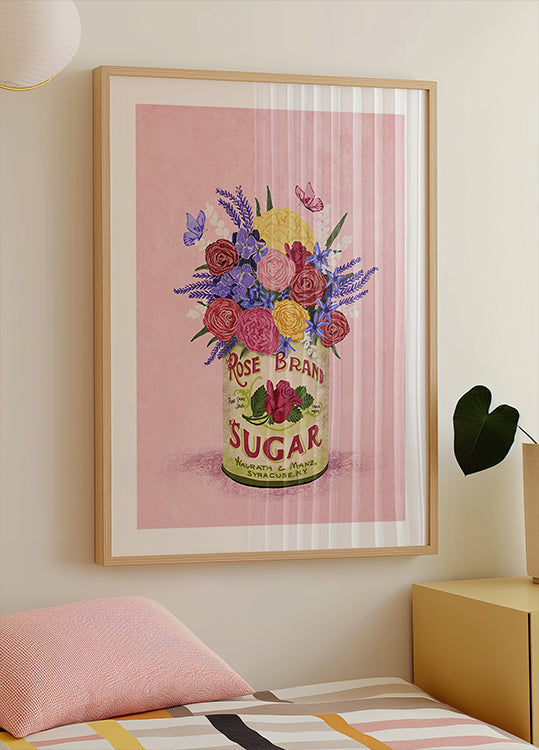 Flowers In a vintage Can  Plakat - Posterbox