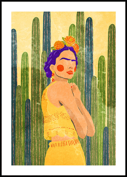 Frida and cacti - Posterbox