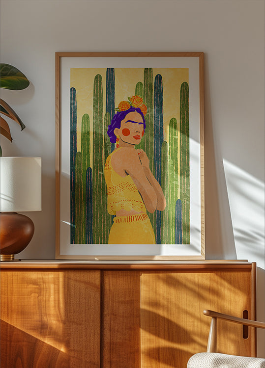Frida and cacti - Posterbox
