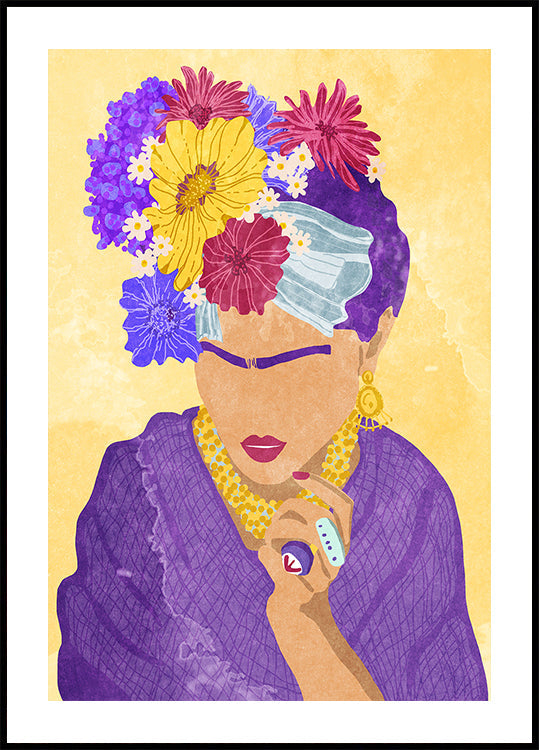Frida and flowers - Posterbox