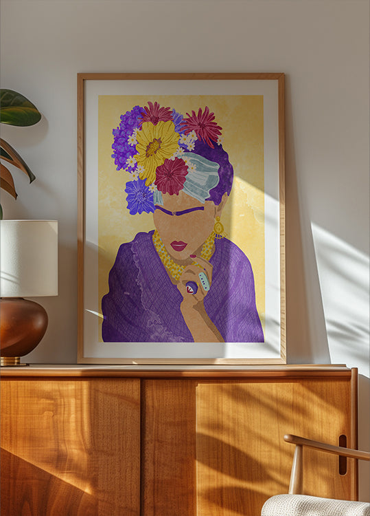 Frida and flowers - Posterbox