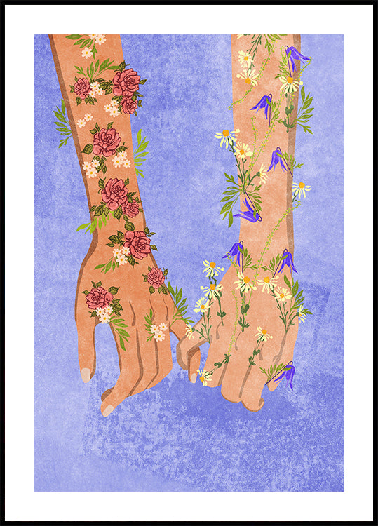 Holding hands  Plakat - Posterbox