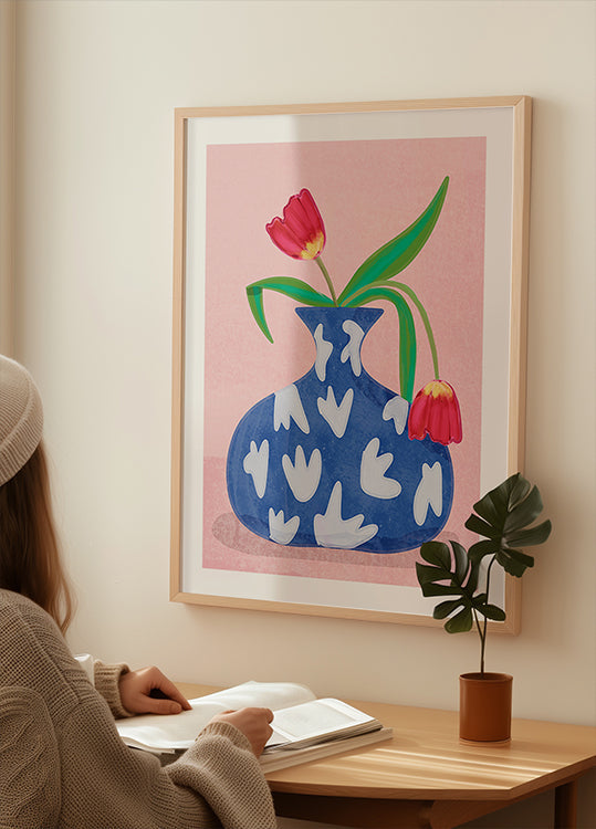 Tulpe in vase Plakat - Posterbox