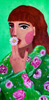 Woman Smoking a Flower Plakat - Posterbox