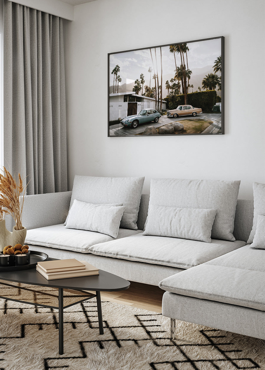Retro-Autos in Palm Springs Poster - Posterbox.dk