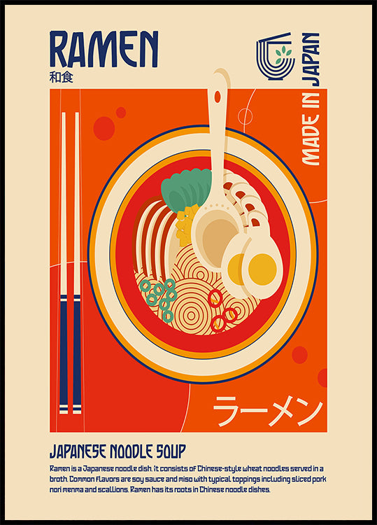 Ramen Japanese Food Print Plakat - Posterbox