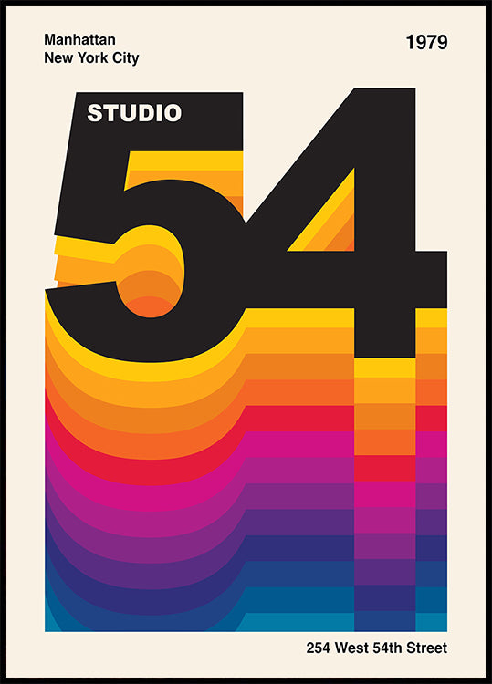 Studio 54 Retro Design Plakat - Posterbox
