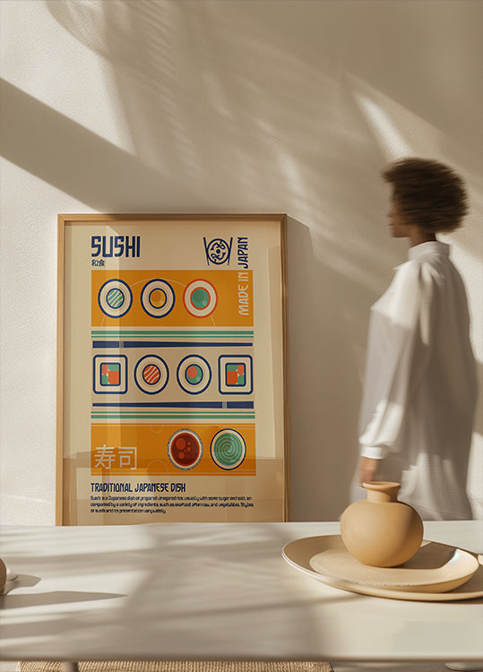 Sushi Japanese Food Print Plakat - Posterbox