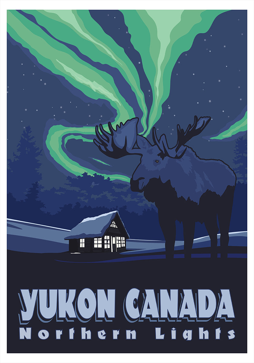 Yukon Canada Travel Print Plakat - Posterbox