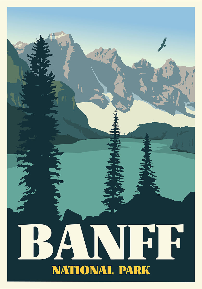 Banff National Park Travel Print Plakat - Posterbox