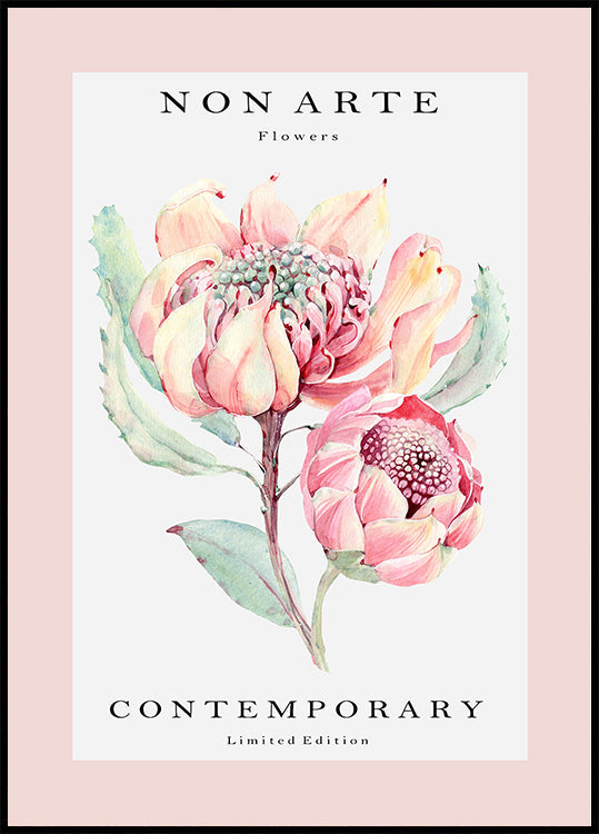 Non Arte rose flower Plakat - Posterbox