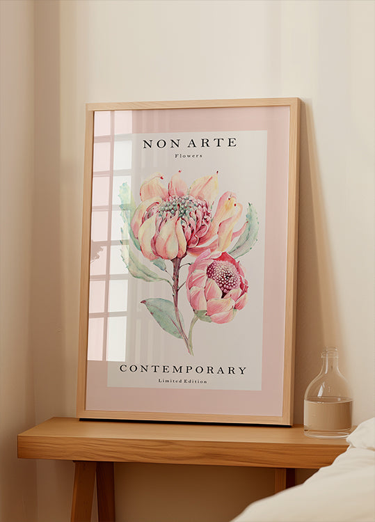 Non Arte rose flower Plakat - Posterbox