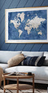 Detailed world map with cities, Sabeen Plakat - Posterbox