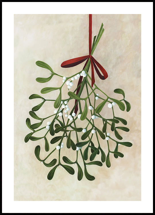 Mistletoe bouquet with bow Plakat - Posterbox