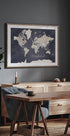 Wanderlust world map Glyn Plakat - Posterbox