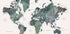 Watercolor world map with cities, Makoa Plakat - Posterbox