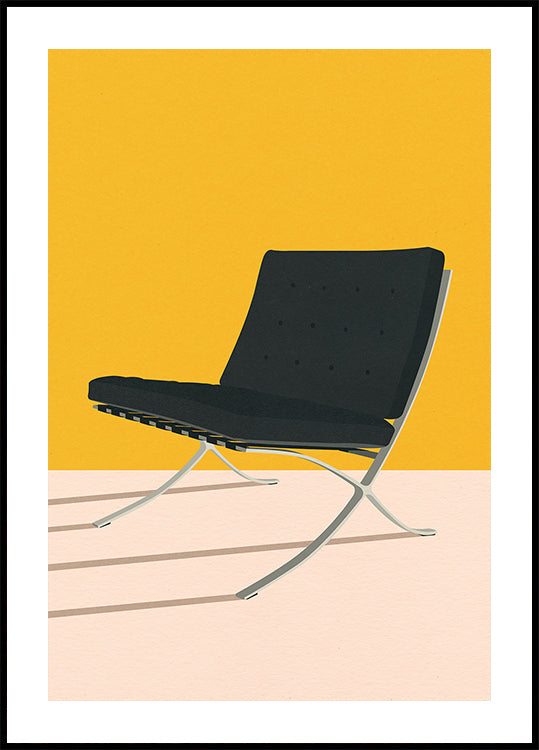 Barcelona Chair By Mies Van Der Rohe - Posterbox
