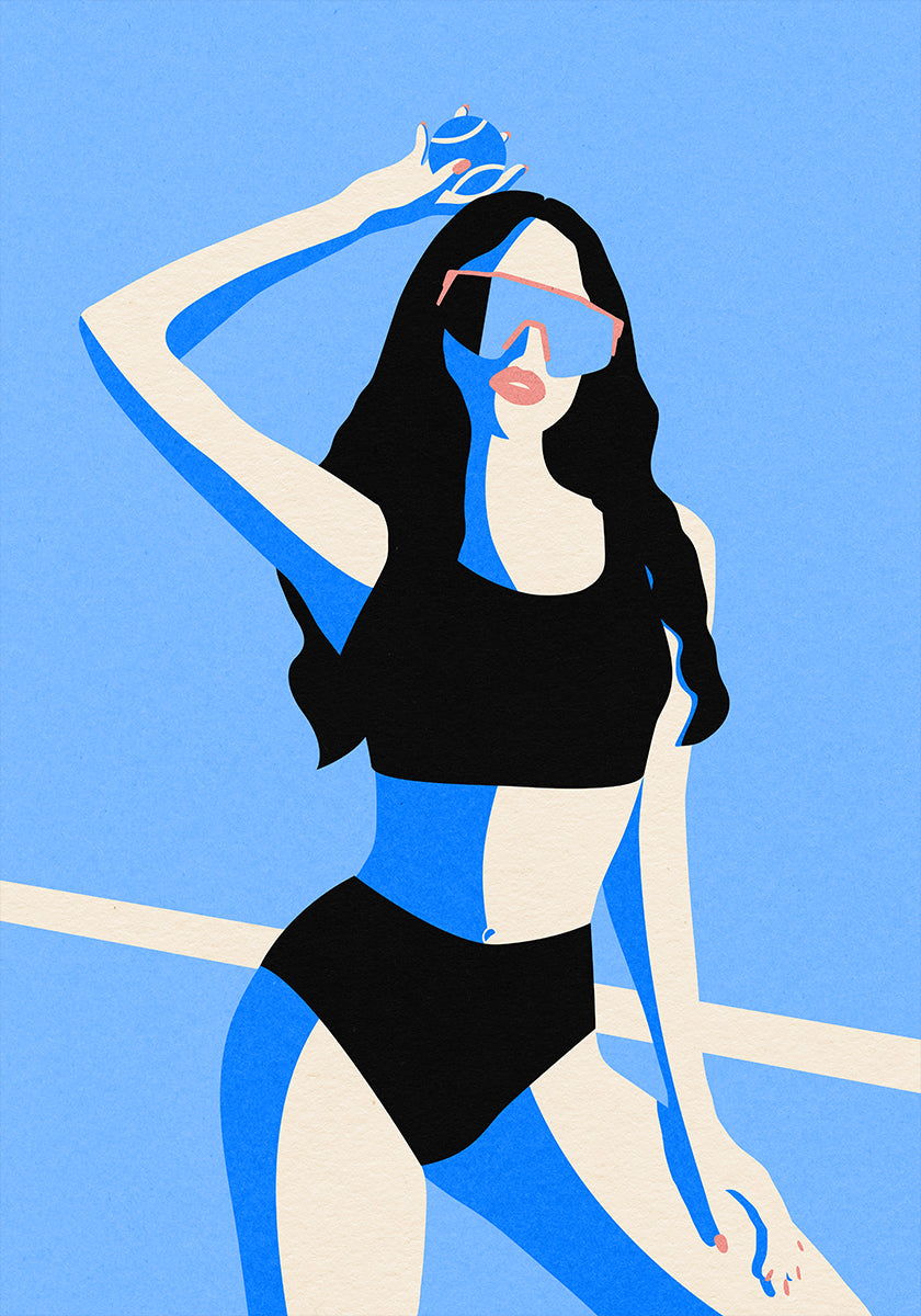 Blue Sport Girl - Posterbox