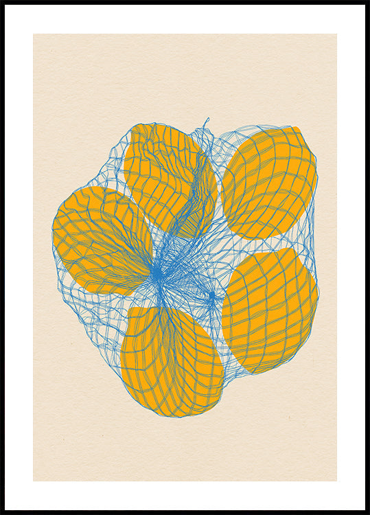 Five Lemons In a Net Bag  Plakat - Posterbox