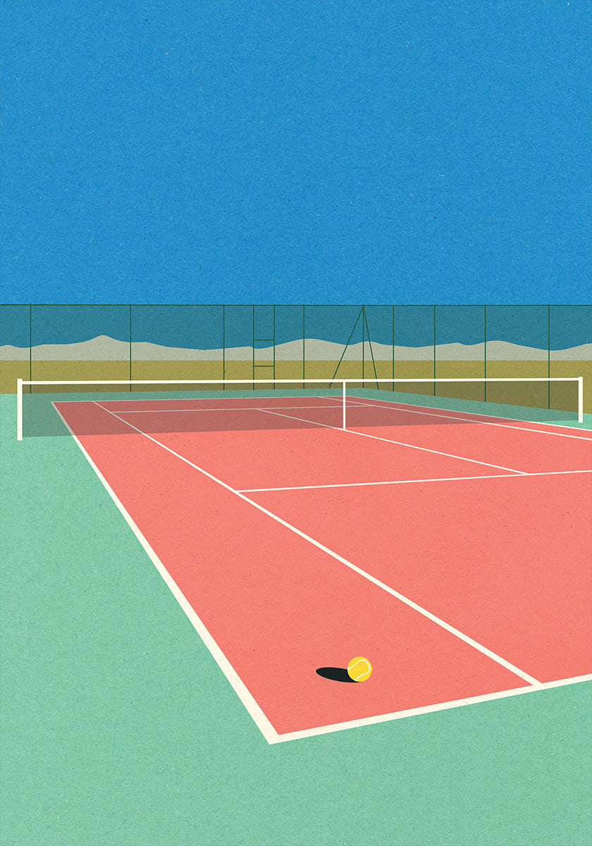 Tennis Court In the Desert Plakat - Posterbox