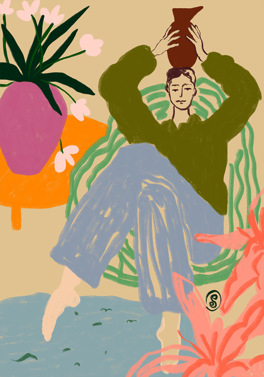 Woman With Vessel - Posterbox
