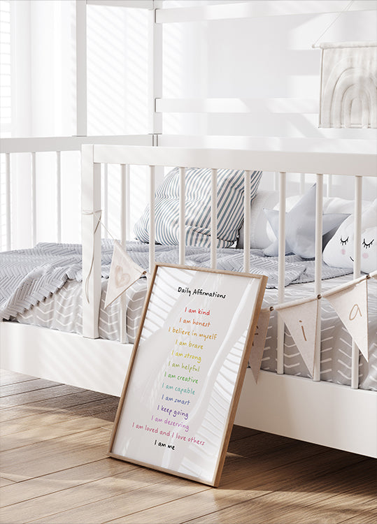 Children's affirmations emotions print 3 Plakat - Posterbox